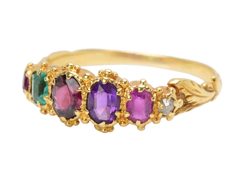Victorian Gem Set Antique Regard Ring