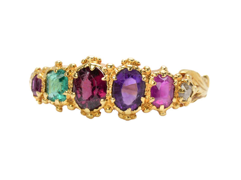 Victorian Gem Set Antique Regard Ring