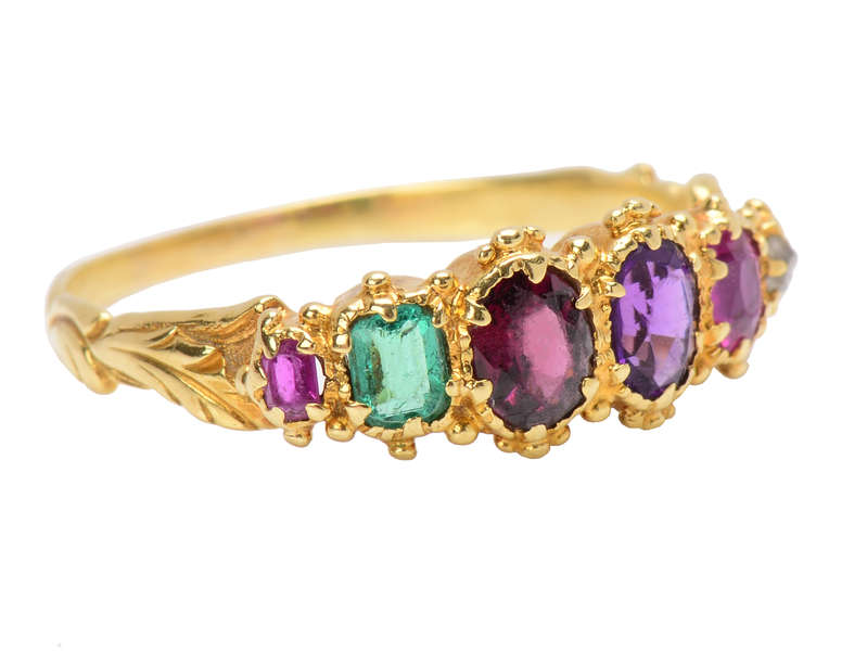 Victorian Gem Set Antique Regard Ring