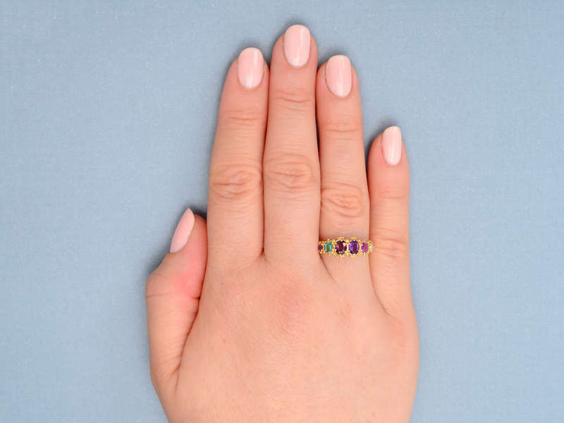 Victorian Gem Set Antique Regard Ring