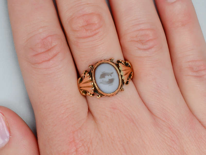 Victorian Intaglio Pisces Fish Ring