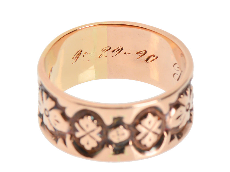 
                      
                        Victorian Engraved & Dated 1890 Wedding Band
                      
                    