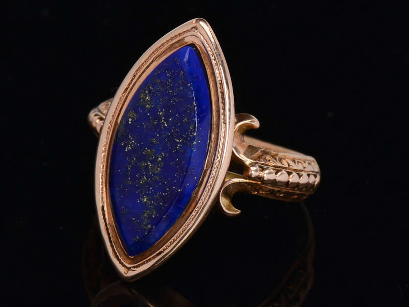 
                      
                        Victorian Rose Gold & Lapis Lazuli Ring
                      
                    