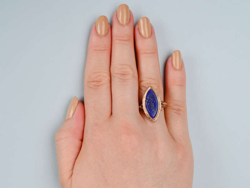 
                      
                        Victorian Rose Gold & Lapis Lazuli Ring
                      
                    