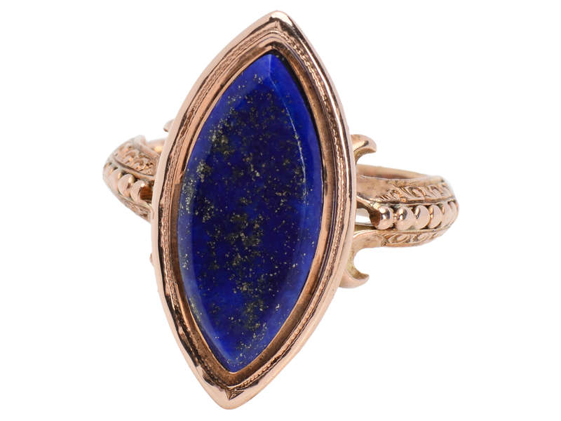 Victorian Rose Gold & Lapis Lazuli Ring