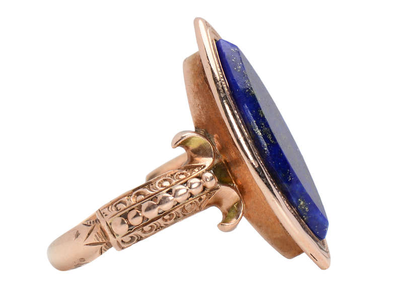 Victorian Rose Gold & Lapis Lazuli Ring