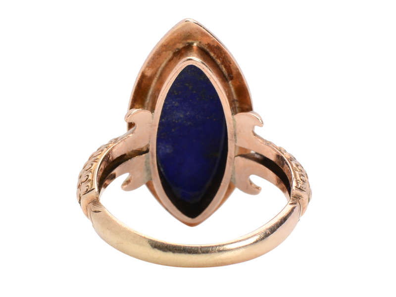 Victorian Rose Gold & Lapis Lazuli Ring