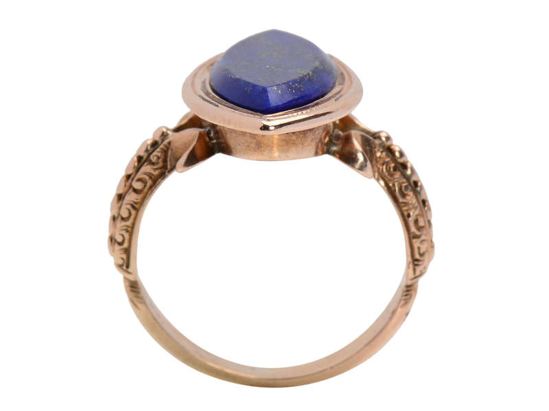 Victorian Rose Gold & Lapis Lazuli Ring