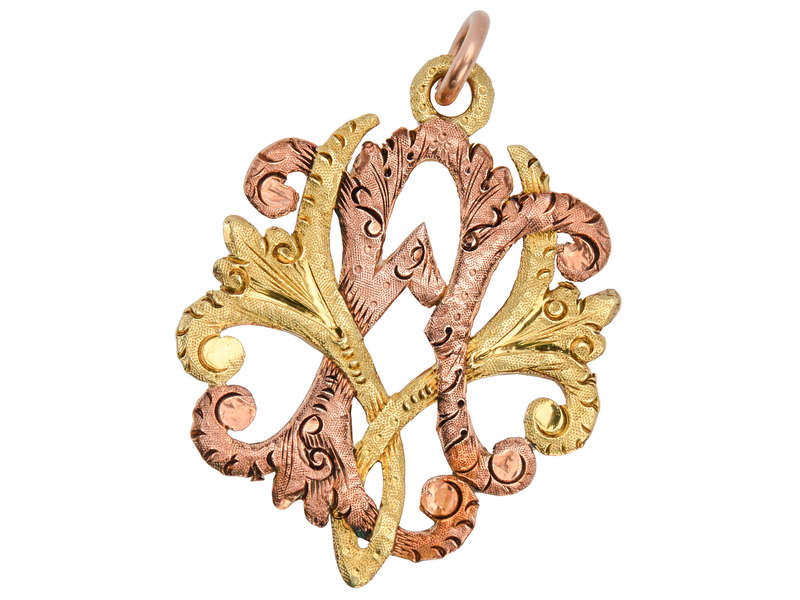 Initially...Victorian Rose & Green Gold Monogram