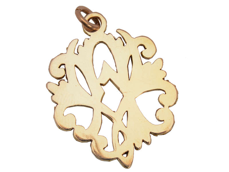 Initially...Victorian Rose & Green Gold Monogram