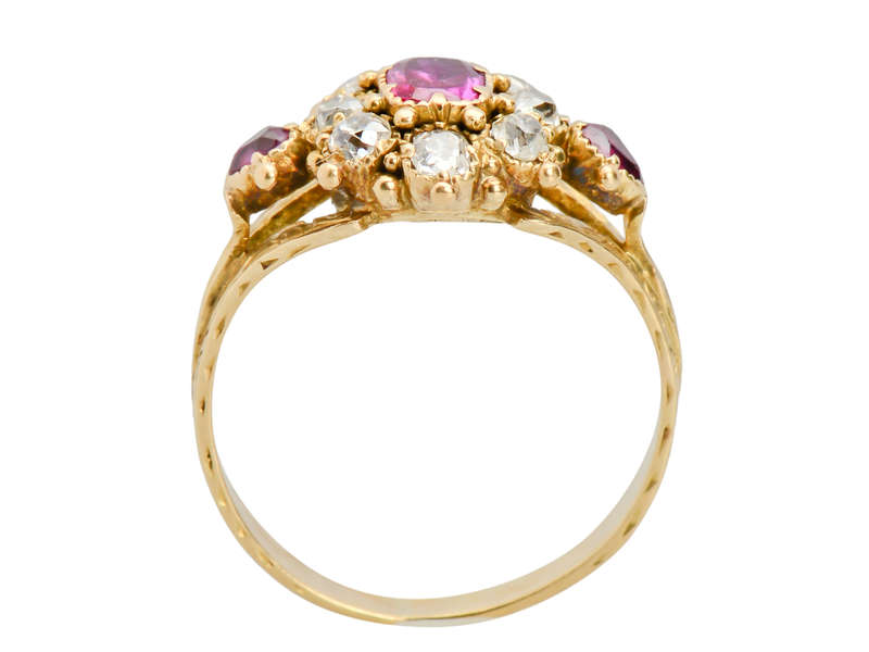In the Age of Unforgettable - Victorian Ruby Diamond Ring