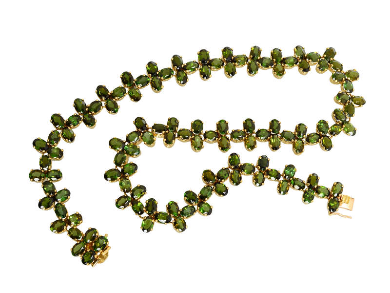 Wreath of Gems - Tourmaline 18k Gold Necklace