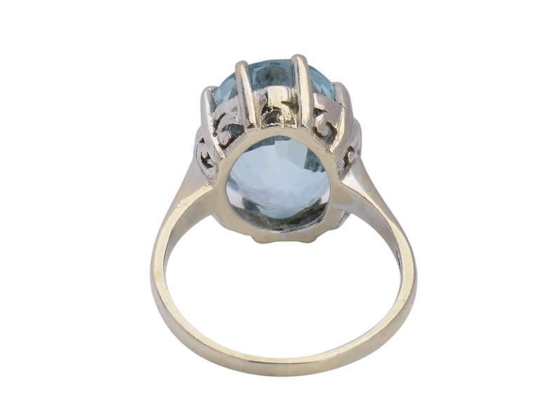 Vintage Blue Topaz Solitaire Ring