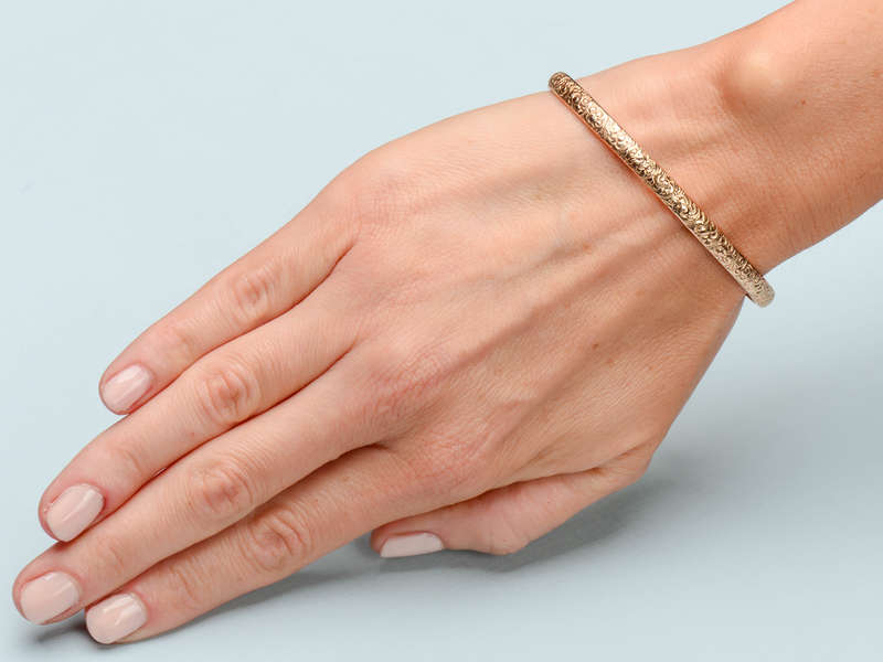 
                      
                        Floralista - Wannamaker Rose Gold Slip On Bangle
                      
                    