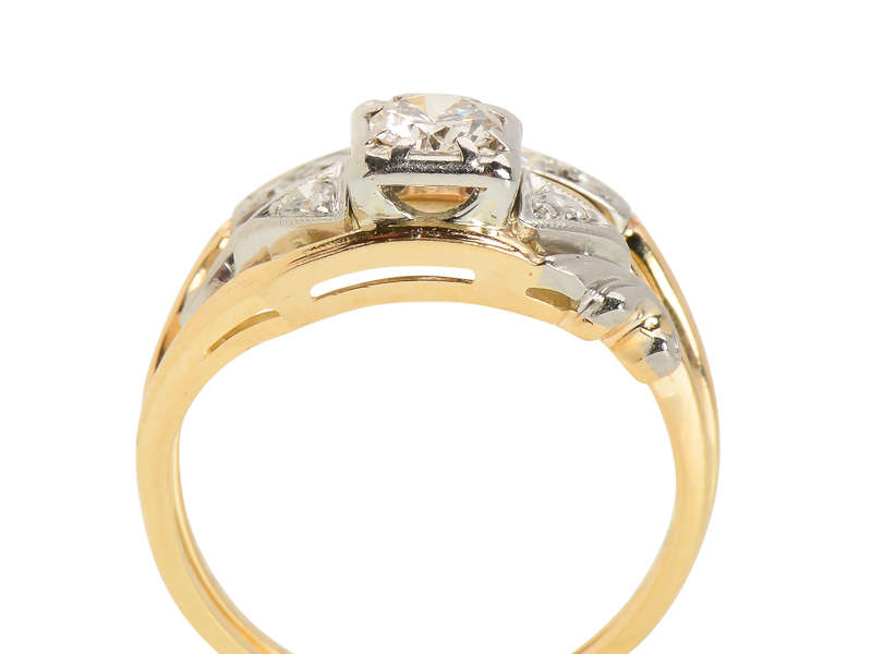 Synchronicity - Vintage Diamond Wedding Ring Set