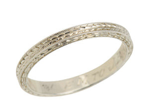 Vintage Wheat Sheaf Wedding Band of 1933