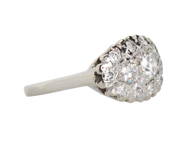 Oval Diamond Estate Cluster Ring