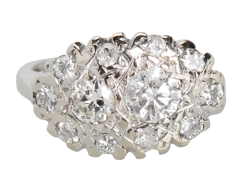 Oval Diamond Estate Cluster Ring