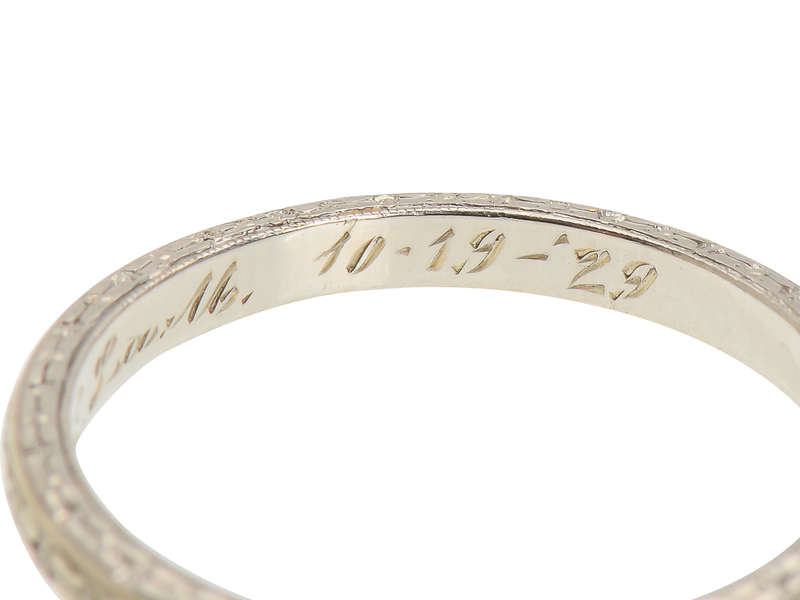 
                      
                        Vintage Patterned Wedding Band of 1929
                      
                    