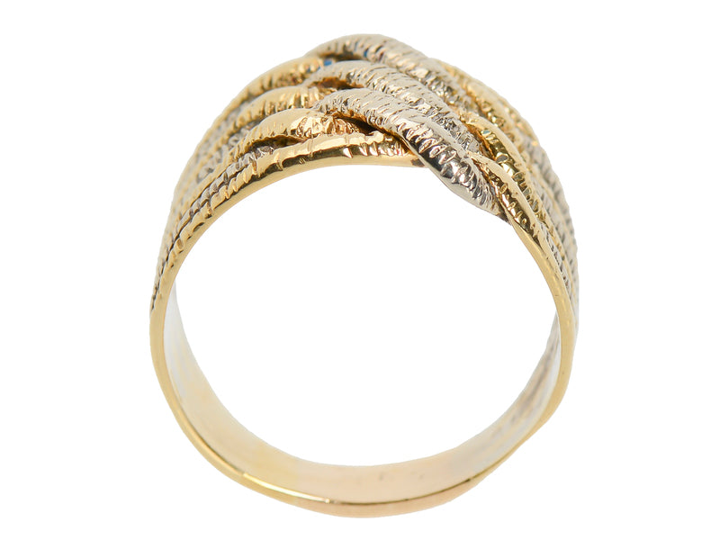 Vintage Two Tone Puzzle Ring