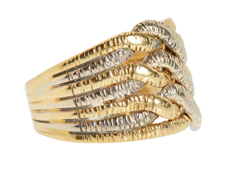 Vintage Two Tone Puzzle Ring