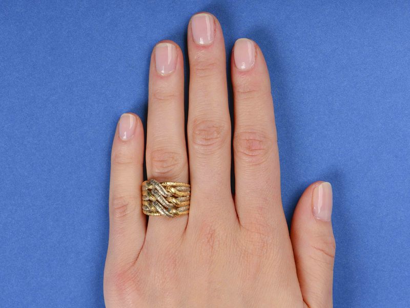 Vintage Two Tone Puzzle Ring