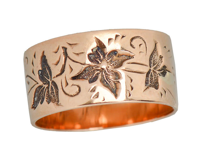 Leaves of Gold - Victorian Wedding Band