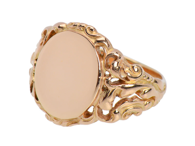 Antique Fancy Signet Ring in Gold