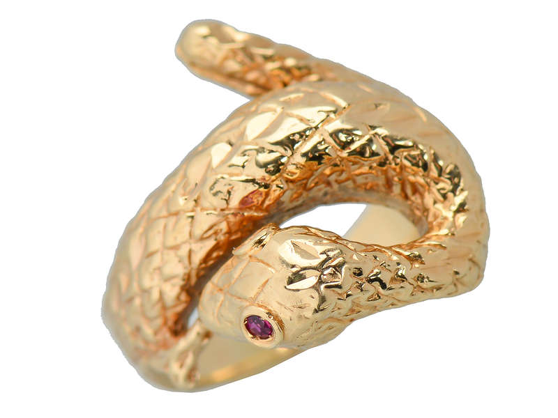 SSSSay Yessss....Vintage Snake Ring of Gold