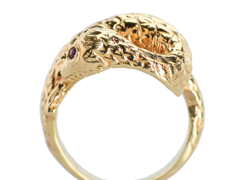 SSSSay Yessss....Vintage Snake Ring of Gold