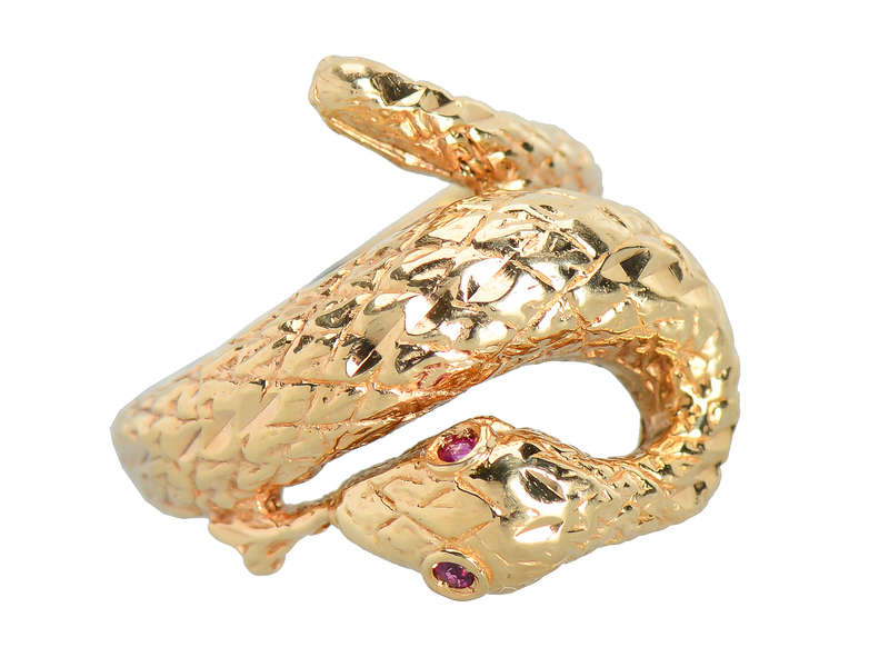 SSSSay Yessss....Vintage Snake Ring of Gold
