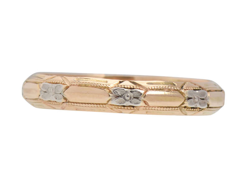 Orange Blossoms in White & Rose Gold