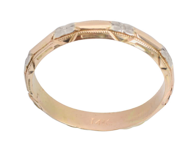 Orange Blossoms in White & Rose Gold