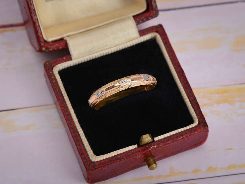 Orange Blossoms in White & Rose Gold