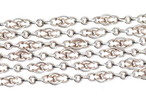 French Long Guard Fancy Silver Chain