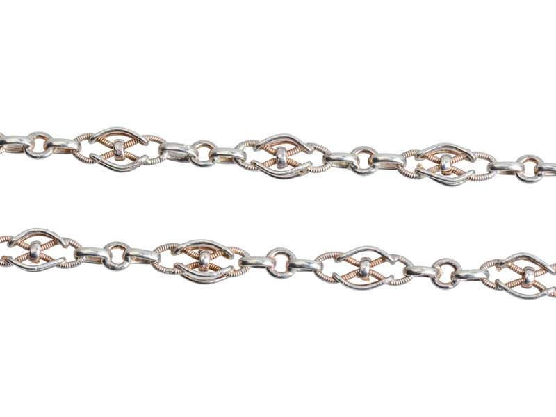 
                      
                        French Long Guard Fancy Silver Chain
                      
                    
