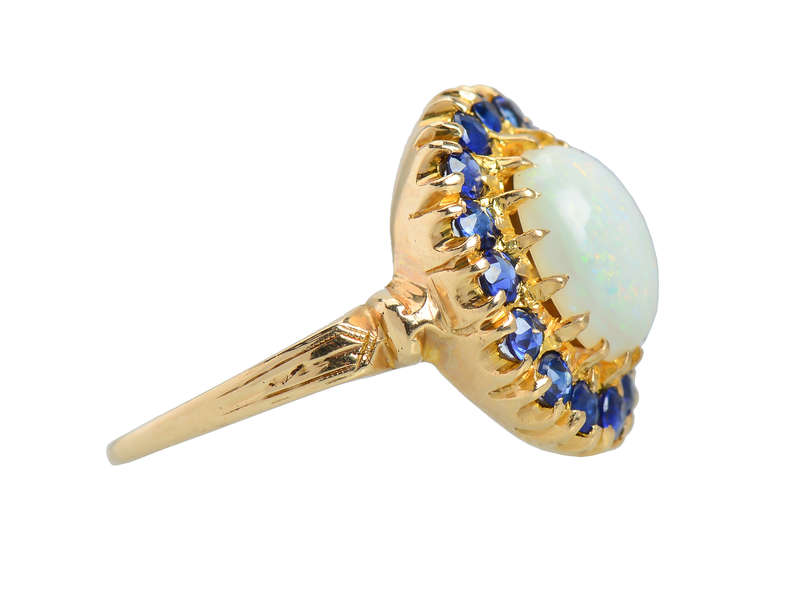 
                      
                        Vintage Opal Sapphire Cluster Ring of 1940
                      
                    