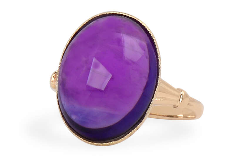 Amethyst Royale - Vintage Gold Oval Ring