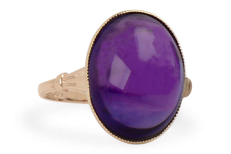 Amethyst Royale - Vintage Gold Oval Ring