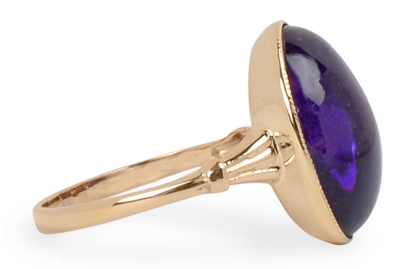 Amethyst Royale - Vintage Gold Oval Ring