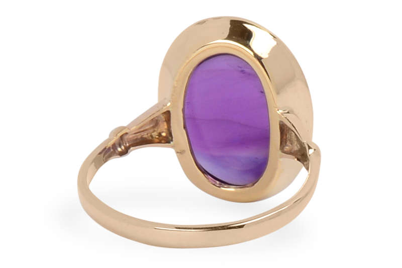Amethyst Royale - Vintage Gold Oval Ring