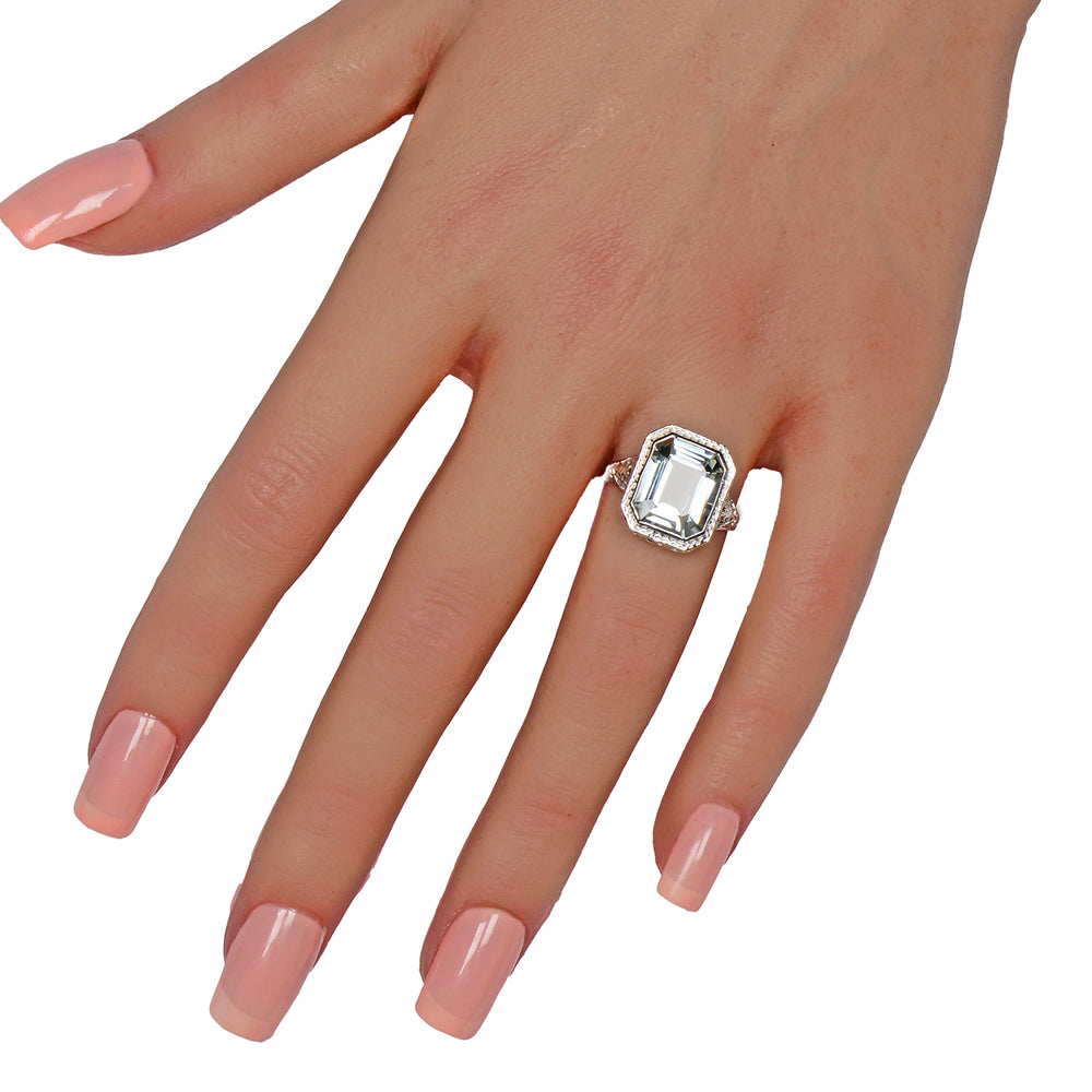 
                      
                        Classic Rectangular Natural Aquamarine Ring
                      
                    
