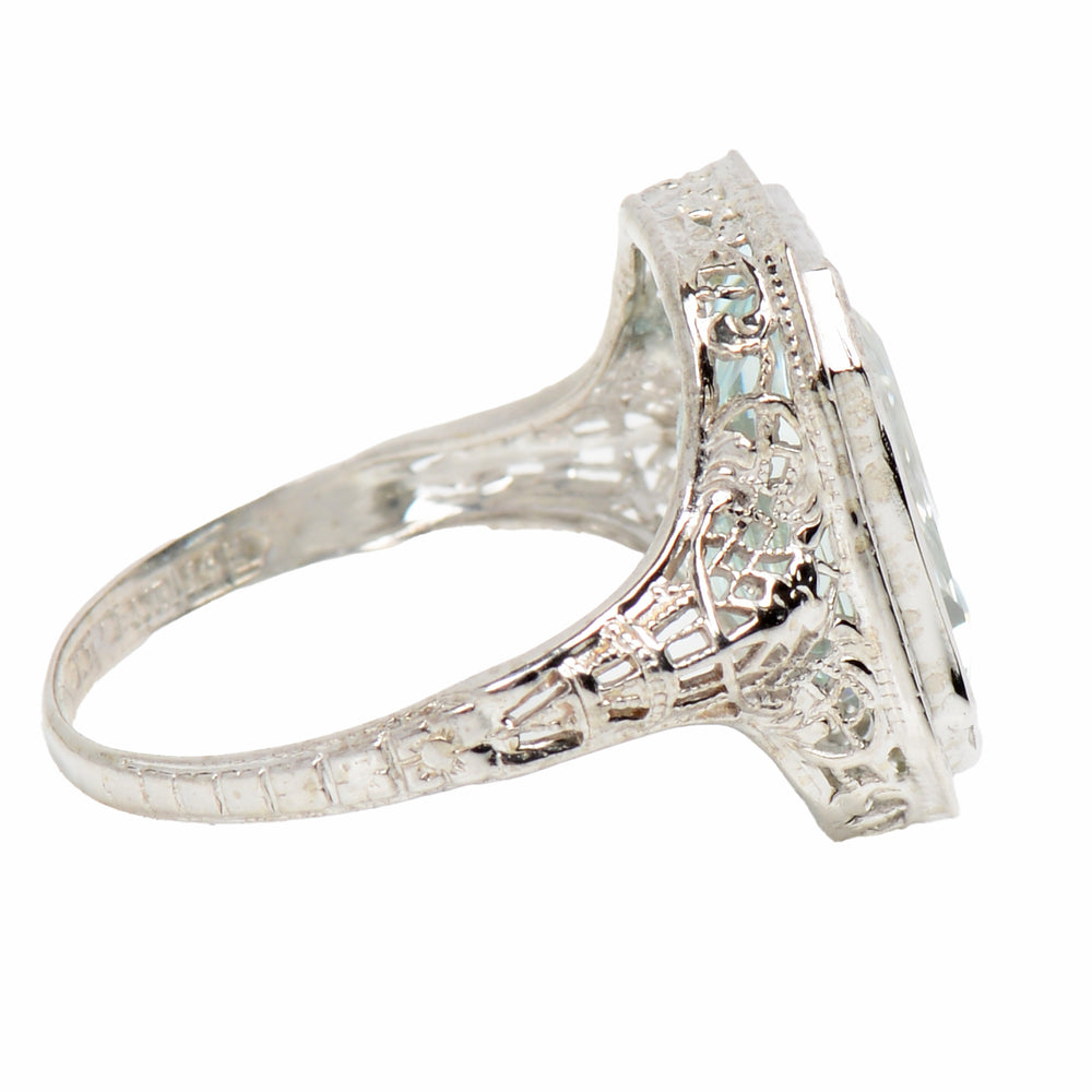 
                      
                        Classic Rectangular Natural Aquamarine Ring
                      
                    
