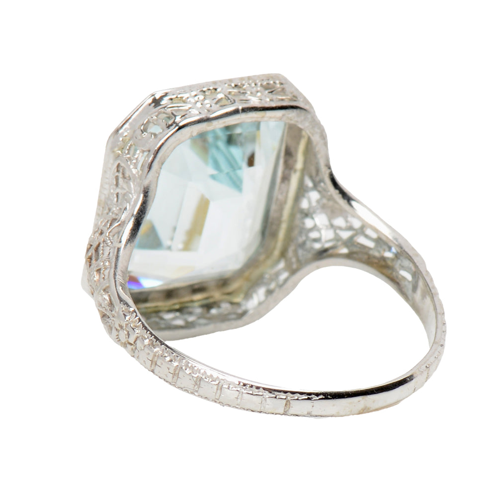 
                      
                        Classic Rectangular Natural Aquamarine Ring
                      
                    