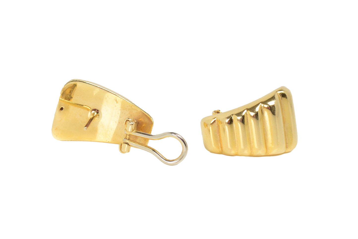 Vintage Italian  Unoaerre 14k Gold Post Clip Earrings