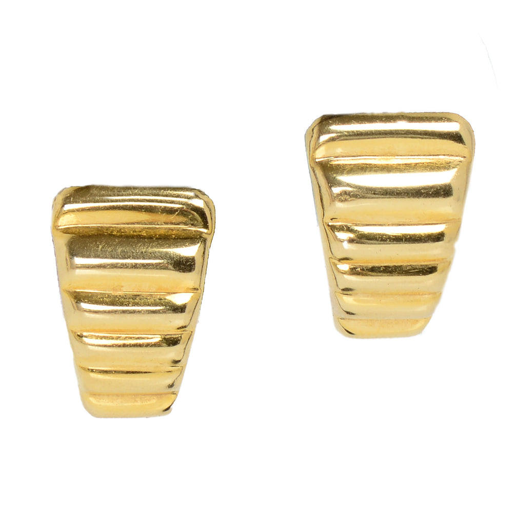Vintage Italian  Unoaerre 14k Gold Post Clip Earrings