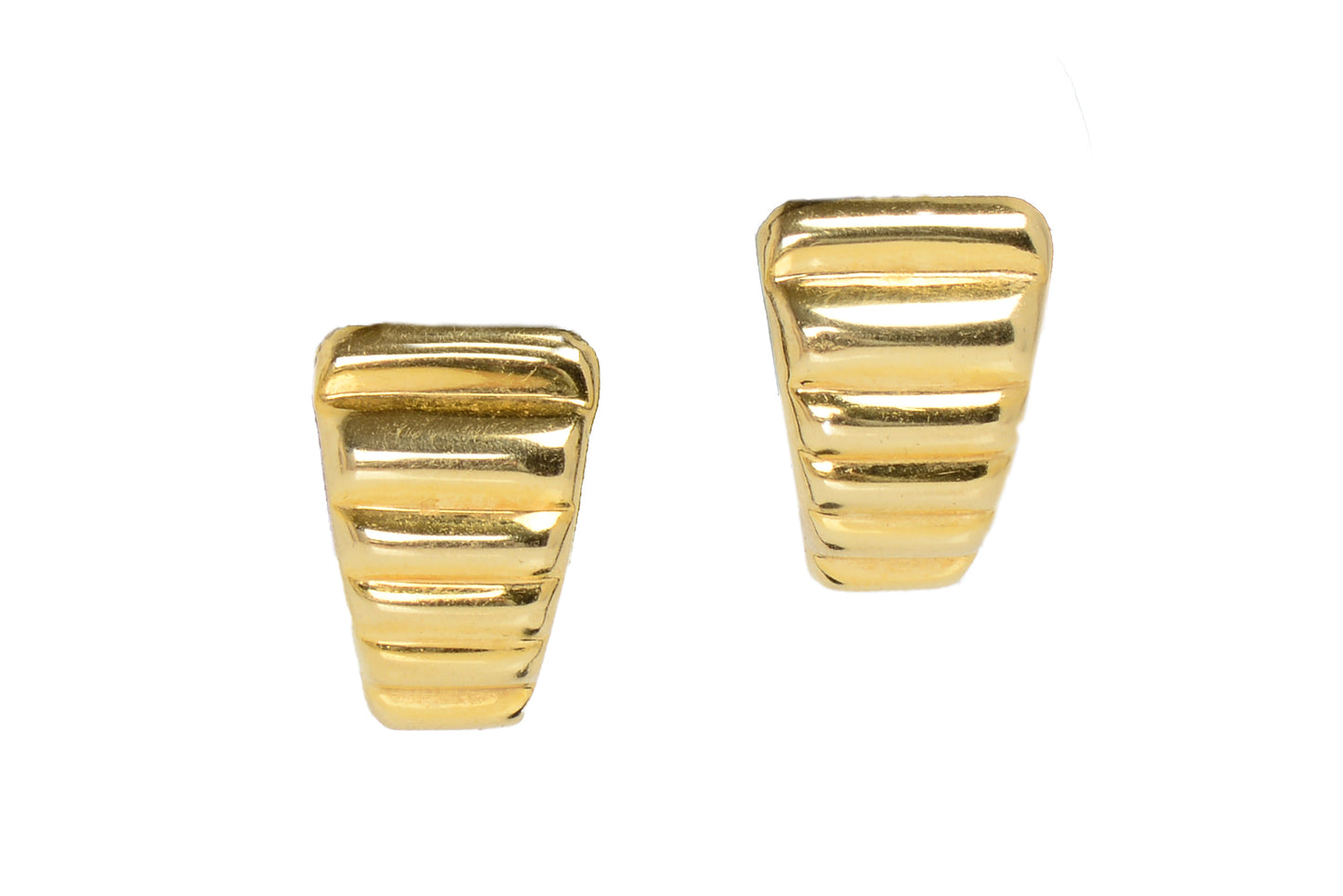 Vintage Italian  Unoaerre 14k Gold Post Clip Earrings