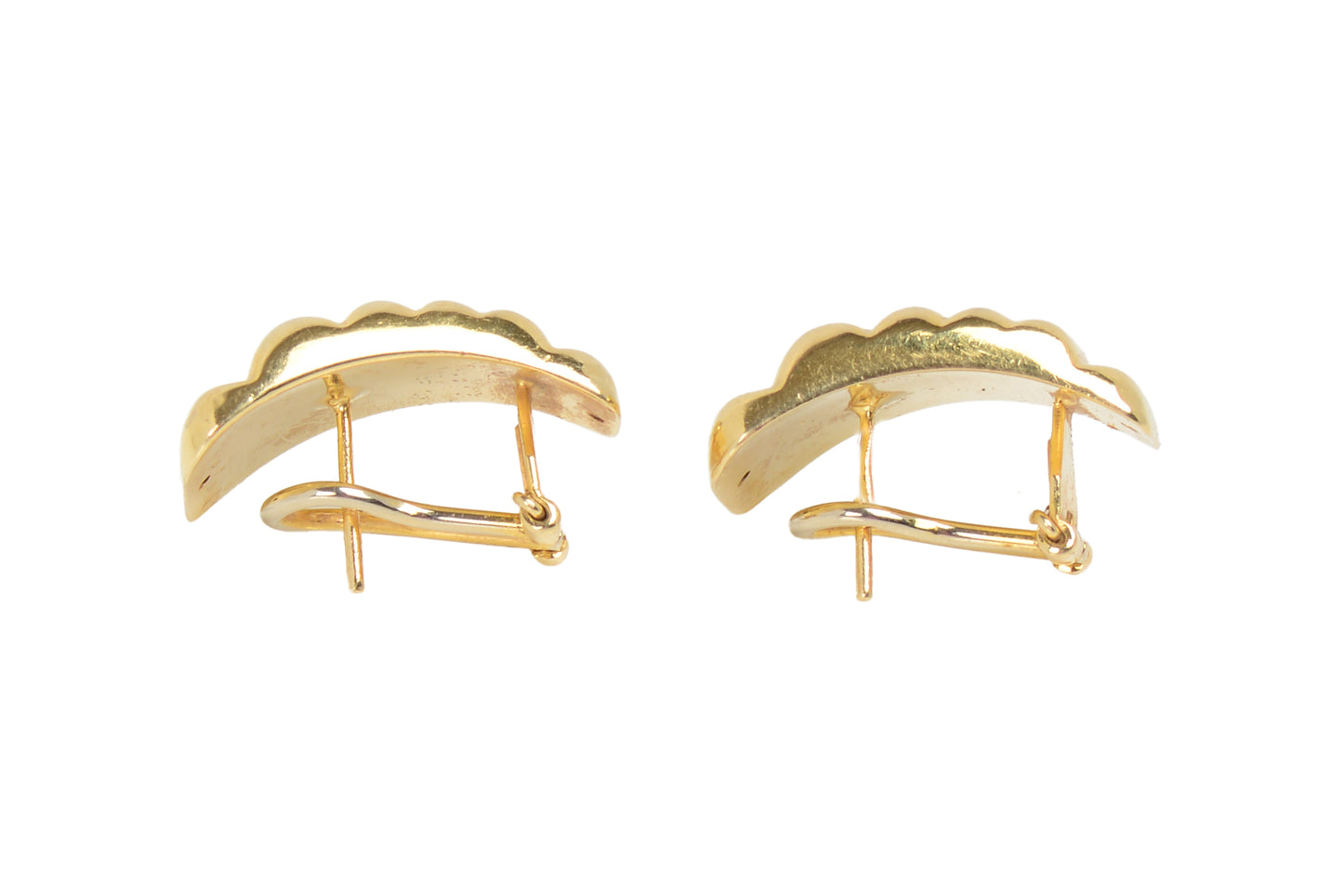 Vintage Italian  Unoaerre 14k Gold Post Clip Earrings