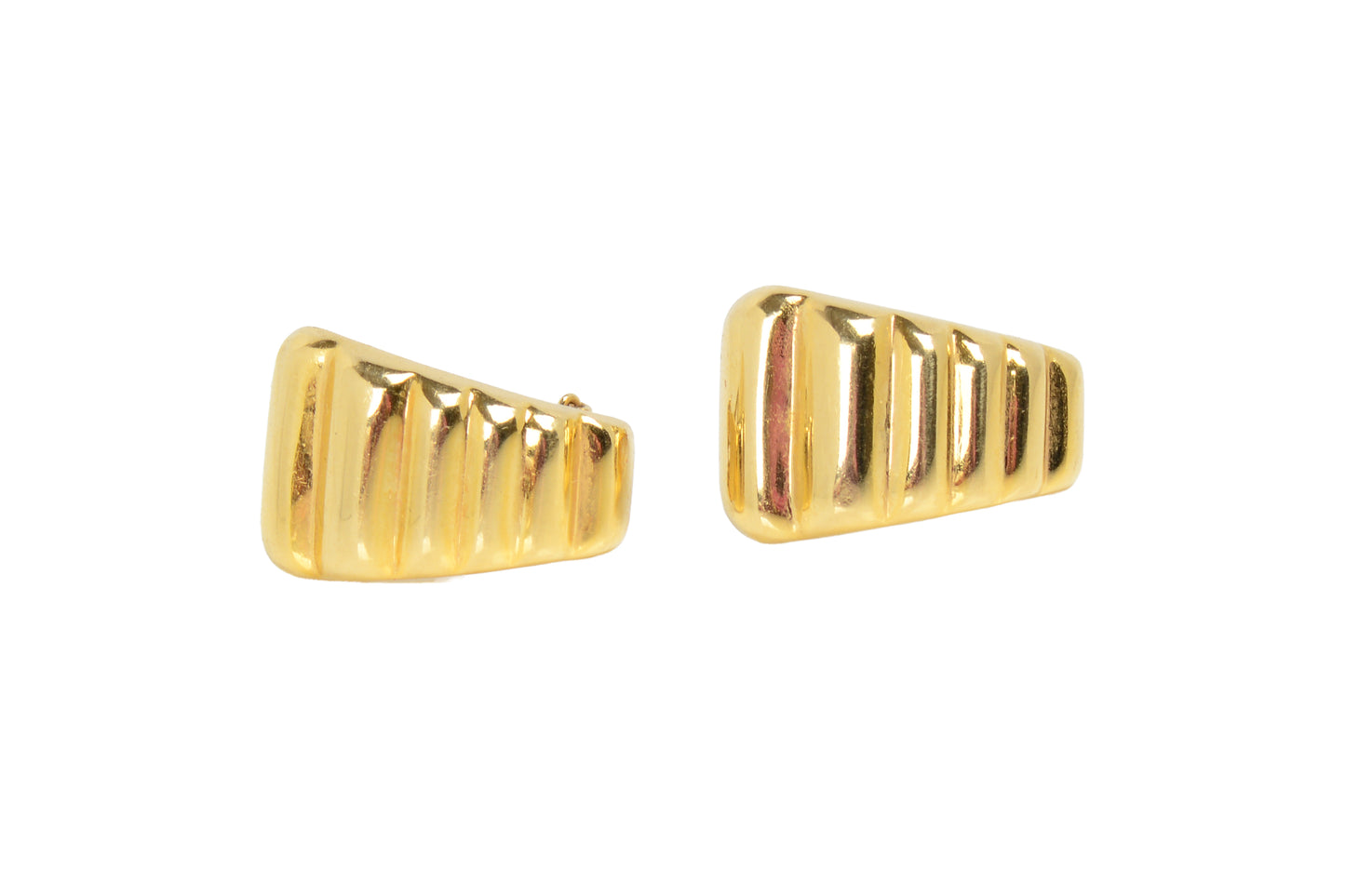 Vintage Italian  Unoaerre 14k Gold Post Clip Earrings