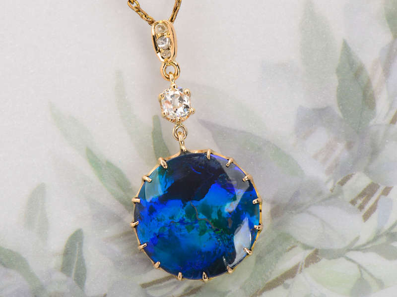 That Old Black Magic - Fantastic Opal Pendant